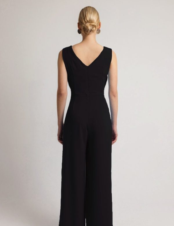 Φόρμα ολόσωμη με ζώνη μαύρη - Image 3