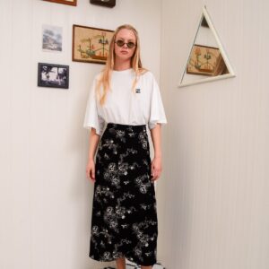 MI LUV YUH WRAP SKIRT BLACK