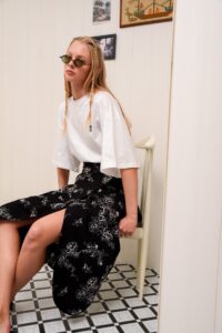 MI LUV YUH WRAP SKIRT BLACK - Image 2