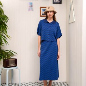 CARIBBEAN KNITTED SKIRT BLUE