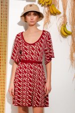 CHILL ISLAND MINI KNITTED DRESS BORDEAUX