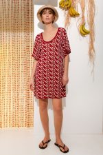 CHILL ISLAND MINI KNITTED DRESS BORDEAUX - Image 3