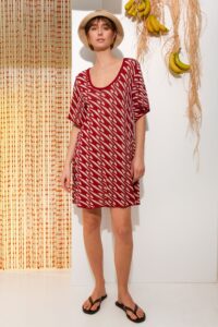 CHILL ISLAND MINI KNITTED DRESS BORDEAUX - Image 3