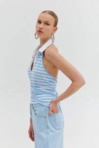 St. Barth Top (Blue Stripes) - Image 3