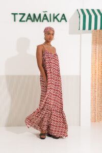 CHILL ISLAND FRILLED DRESS BORDEAUX - Image 2