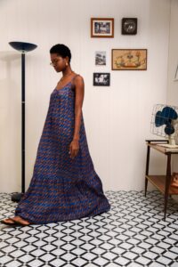 CHILL ISLAND FRILLED DRESS BLUE