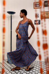 CHILL ISLAND FRILLED DRESS BLUE - Image 3
