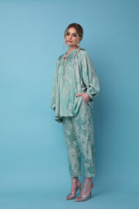CYNTHIA MINT SATIN PANTS - Image 2