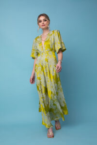 JENNY LIME SATIN DRESS - Image 5