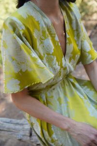 JENNY LIME SATIN DRESS - Image 3