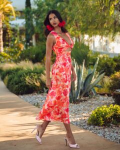 SUNSET DREAM MIDI SATIN DRESS - Image 2