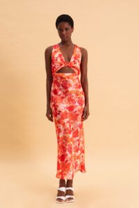 SUNSET DREAM MIDI SATIN DRESS - Image 4