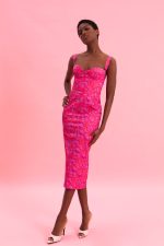 FUCHSIA PASSION MIDI 100% COTTON DRESS - Image 4