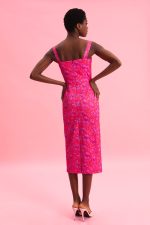 FUCHSIA PASSION MIDI 100% COTTON DRESS - Image 5
