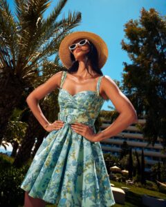 BOTANICAL BREEZE MINI 100% COTTON DRESS