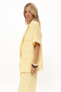 Chamomile Yellow Short-Sleeved Blazer - Image 5
