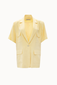 Chamomile Yellow Short-Sleeved Blazer - Image 3