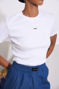 SALTFISH RIBBED TEE WHITE - Image 2