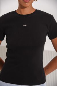 SALTFISH RIBBED TEE BLACK - Image 2