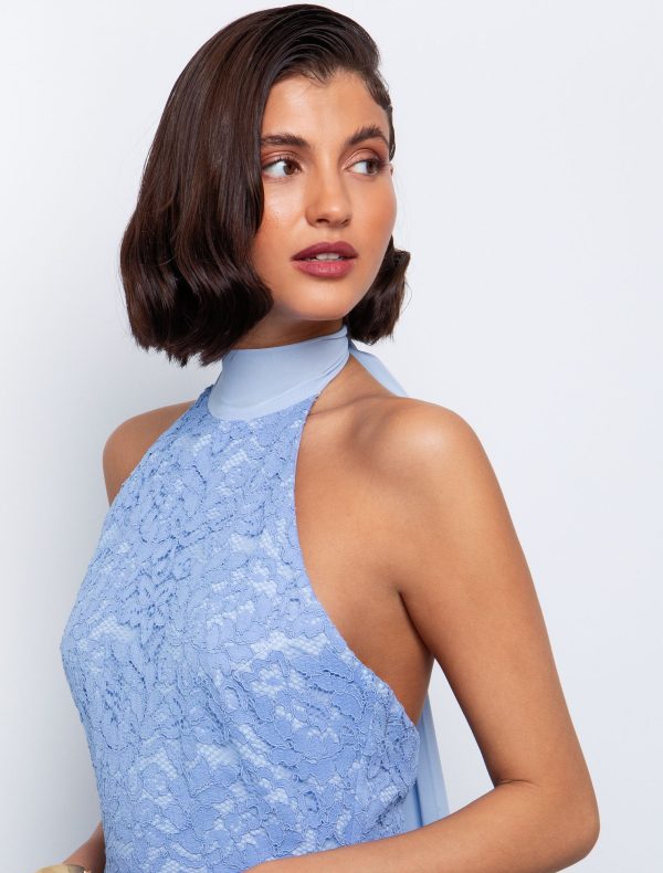 Halter φόρεμα με δαντέλα - Image 2