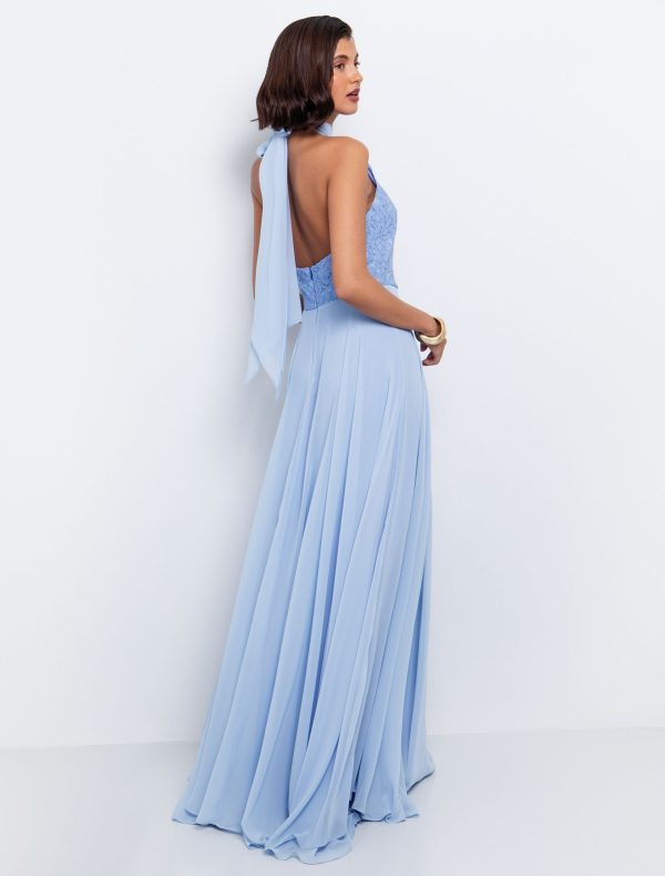 Halter φόρεμα με δαντέλα - Image 3