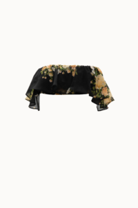Black Floral Ruffled Top - Image 4