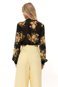 Black Floral Slim-Fit Shirt - Image 2