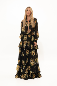 Black Floral Slim-Fit Shirt - Image 4