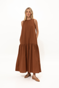 Tan Cotton Dress