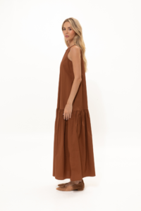 Tan Cotton Dress - Image 2