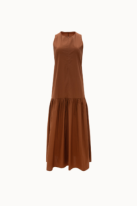 Tan Cotton Dress - Image 4