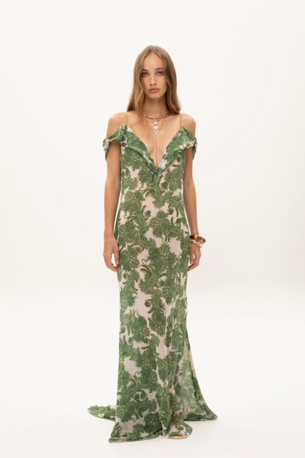 IMG_6795 Green Oasis Maxi Dress - Image 1