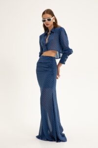 Eros Ruched Maxi Skirt - Image 2