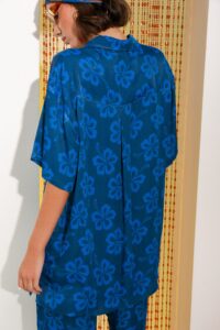 HIBISCUS SHIRT BLUE - Image 3