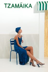 HIBISCUS DRESS BLUE - Image 5