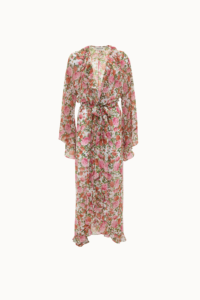 Pink Floral Ruffled Kimono - Image 5