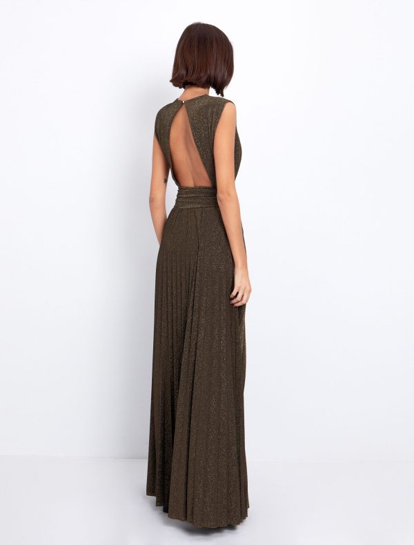 Lurex μάξι φόρεμα με ανοιχτή πλάτη - Image 3