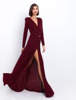 Lurex maxi φόρεμα με αγκράφα - Image 2