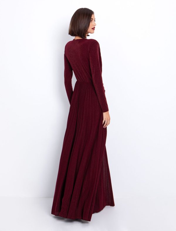 Lurex maxi φόρεμα με αγκράφα - Image 5