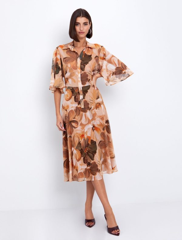 Σεμιζιέ φόρεμα εμπριμέ - Image 1