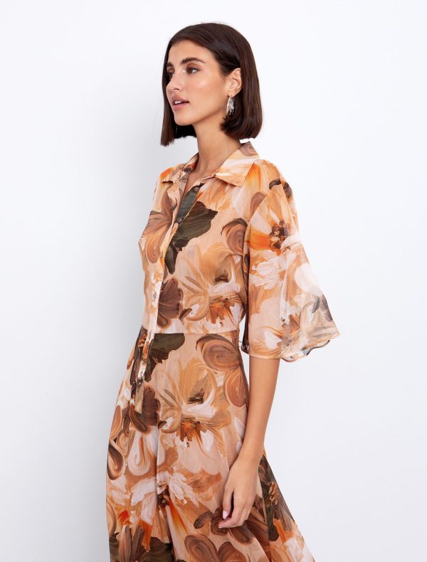 Σεμιζιέ φόρεμα εμπριμέ - Image 2