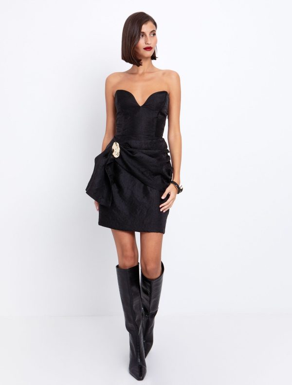 Strapless φόρεμα με μεταλλικό στοιχείο - Image 1