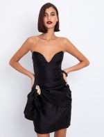 Strapless φόρεμα με μεταλλικό στοιχείο - Image 2