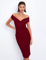 Tulle φόρεμα με σούρες - Image 2