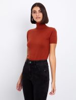 Basic πλεκτό ζιβάγκο κοντομάνικο