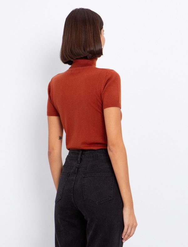 Basic πλεκτό ζιβάγκο κοντομάνικο - Image 2