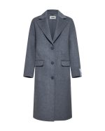 GREY SINGLE-BREASTED COAT