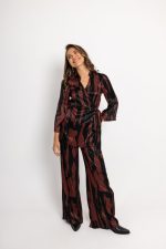 Σετ κρουαζέ με χρυσές λεπτομέρειες μπορντώ - Image 3