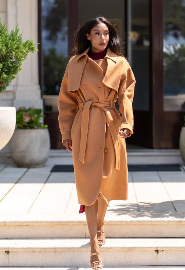 TRENCH COAT WITH FLAP AND BELT - Image 1