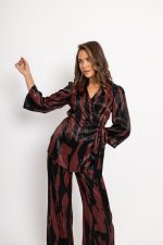 Σετ κρουαζέ με χρυσές λεπτομέρειες μπορντώ - Image 5